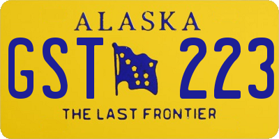 AK license plate GST223