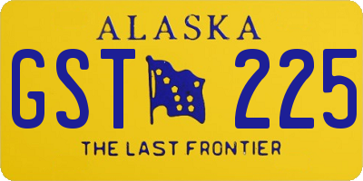 AK license plate GST225