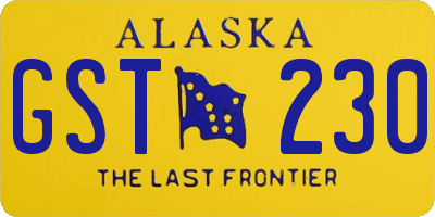 AK license plate GST230