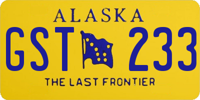 AK license plate GST233