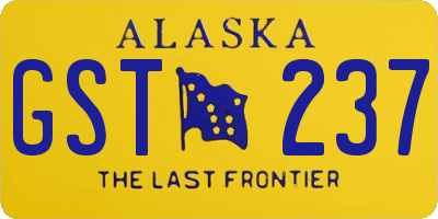 AK license plate GST237
