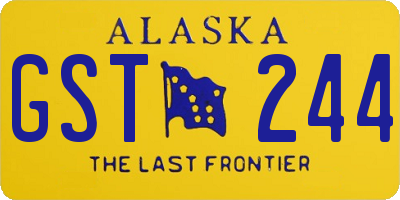 AK license plate GST244