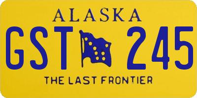 AK license plate GST245