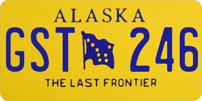 AK license plate GST246