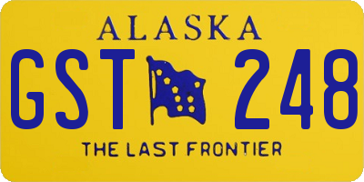AK license plate GST248
