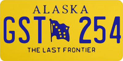 AK license plate GST254
