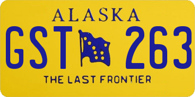 AK license plate GST263