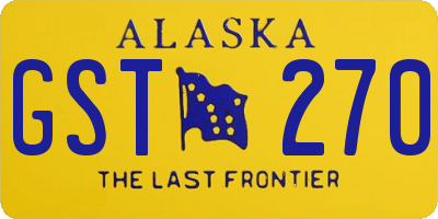 AK license plate GST270