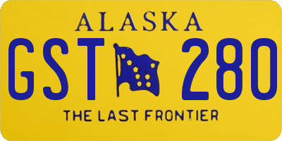 AK license plate GST280