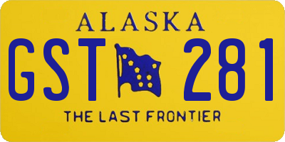 AK license plate GST281
