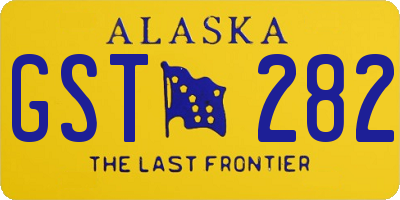 AK license plate GST282