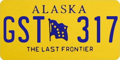 AK license plate GST317