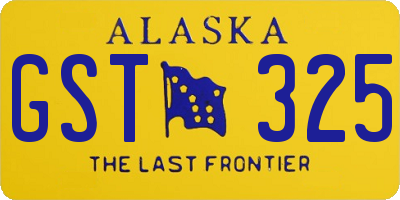 AK license plate GST325