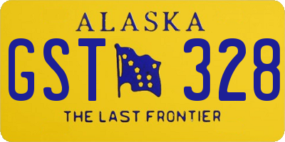 AK license plate GST328