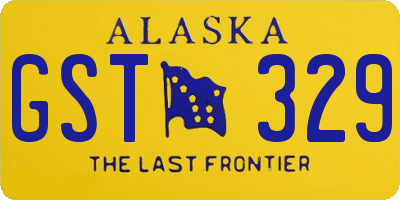 AK license plate GST329