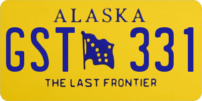 AK license plate GST331