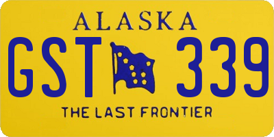 AK license plate GST339