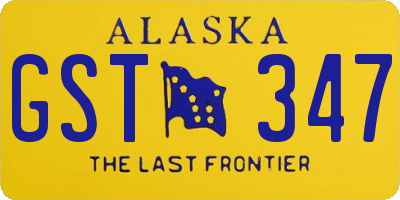AK license plate GST347