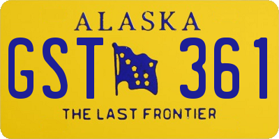 AK license plate GST361