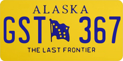 AK license plate GST367