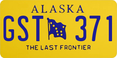 AK license plate GST371