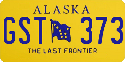 AK license plate GST373