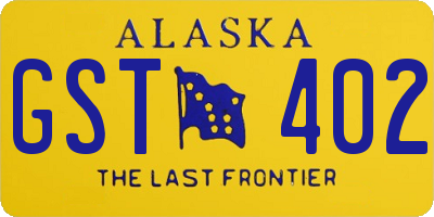 AK license plate GST402