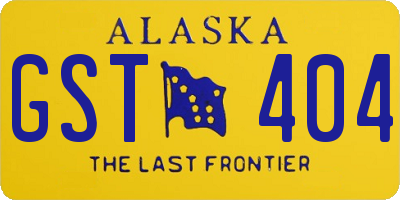 AK license plate GST404