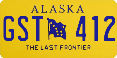 AK license plate GST412
