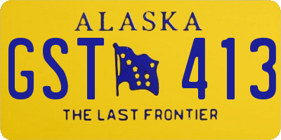 AK license plate GST413