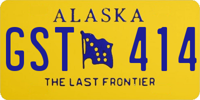 AK license plate GST414
