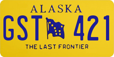 AK license plate GST421