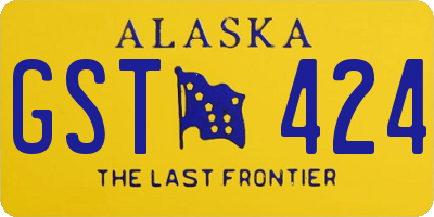 AK license plate GST424