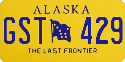 AK license plate GST429