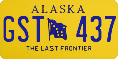 AK license plate GST437