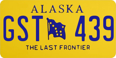 AK license plate GST439
