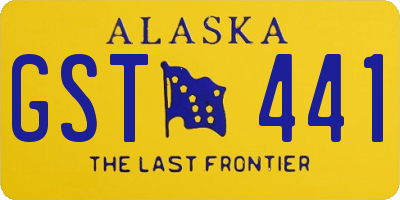 AK license plate GST441