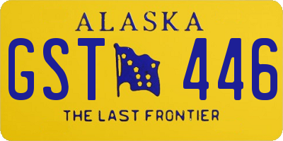 AK license plate GST446