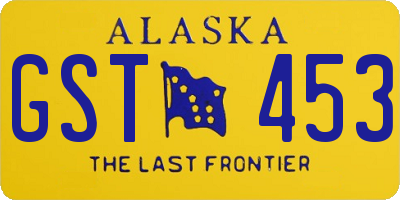 AK license plate GST453