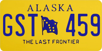 AK license plate GST459