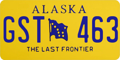 AK license plate GST463