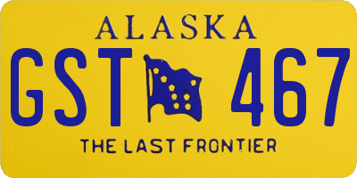 AK license plate GST467