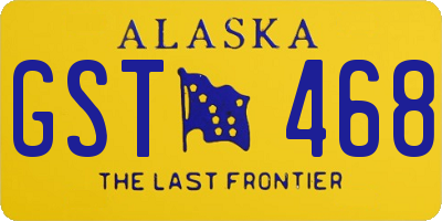 AK license plate GST468