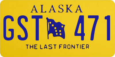 AK license plate GST471