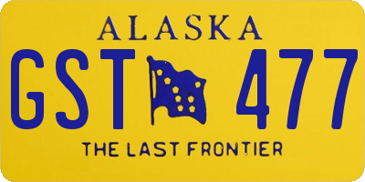 AK license plate GST477