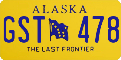 AK license plate GST478