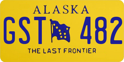 AK license plate GST482