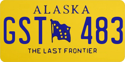 AK license plate GST483