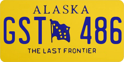 AK license plate GST486