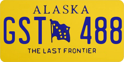 AK license plate GST488